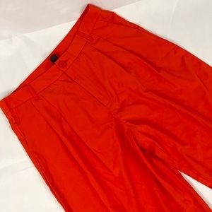 Solid Bright Red High Waisted Pants
